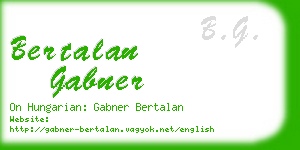bertalan gabner business card